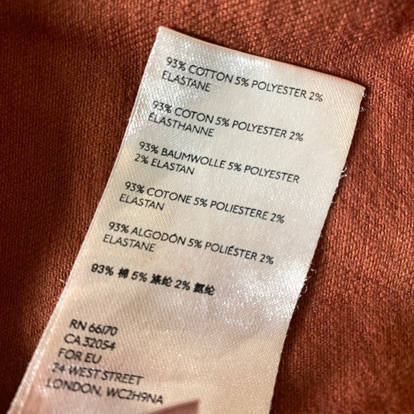 Free People We The Free Front Zipper Mini Skirt Burnt Orange Size 25 - Picture 7 of 7